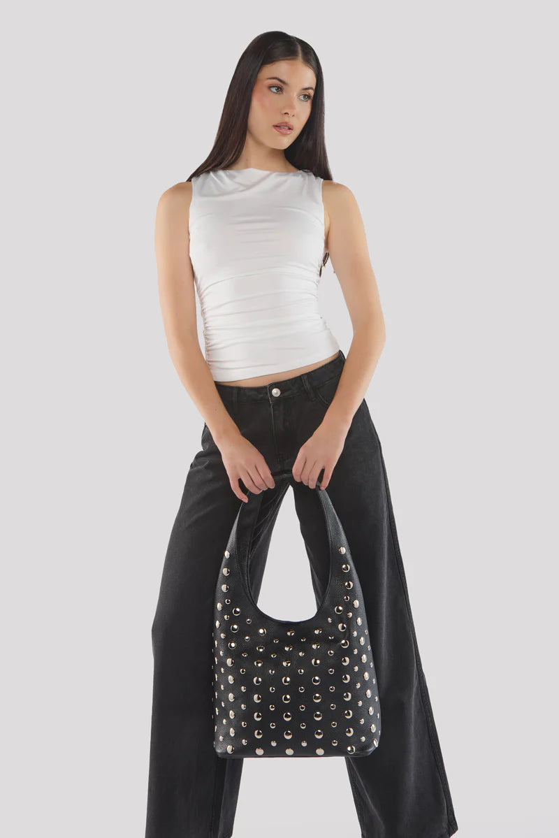 YOKO STUD HOBO BAG