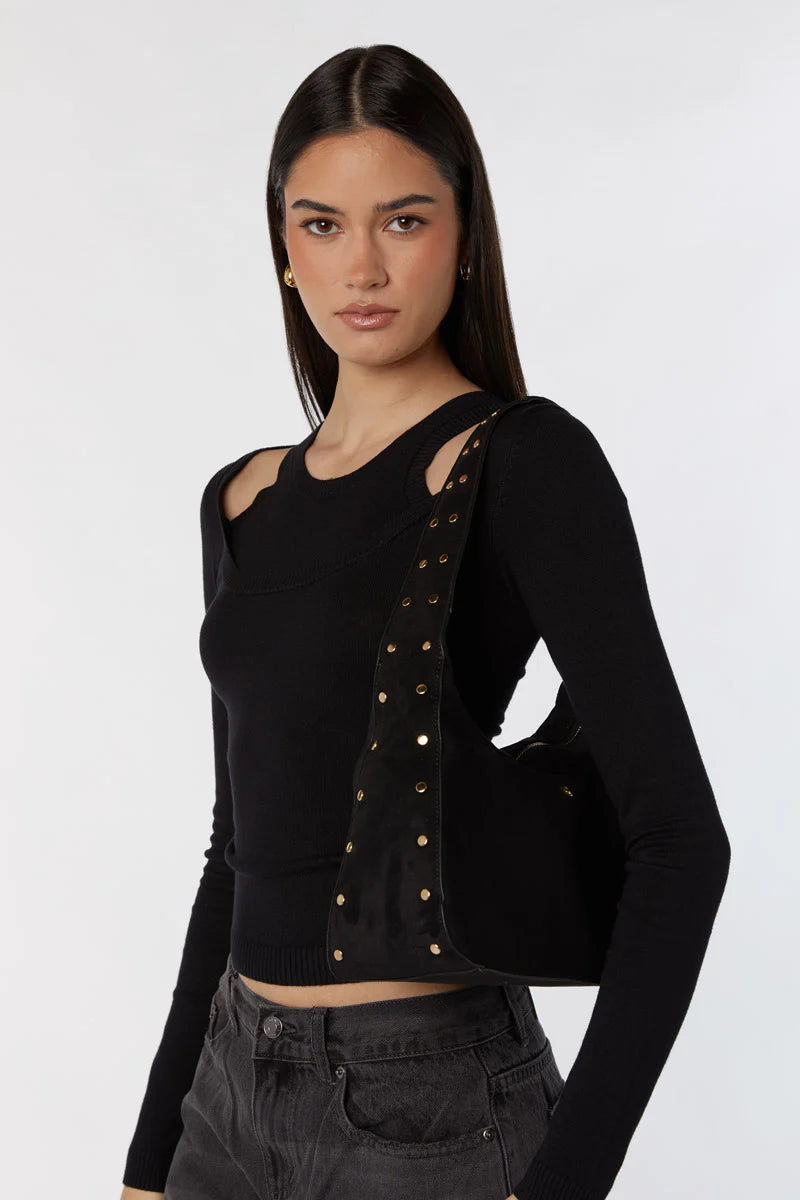 SOHO STUDDED SHOULDER BAG
